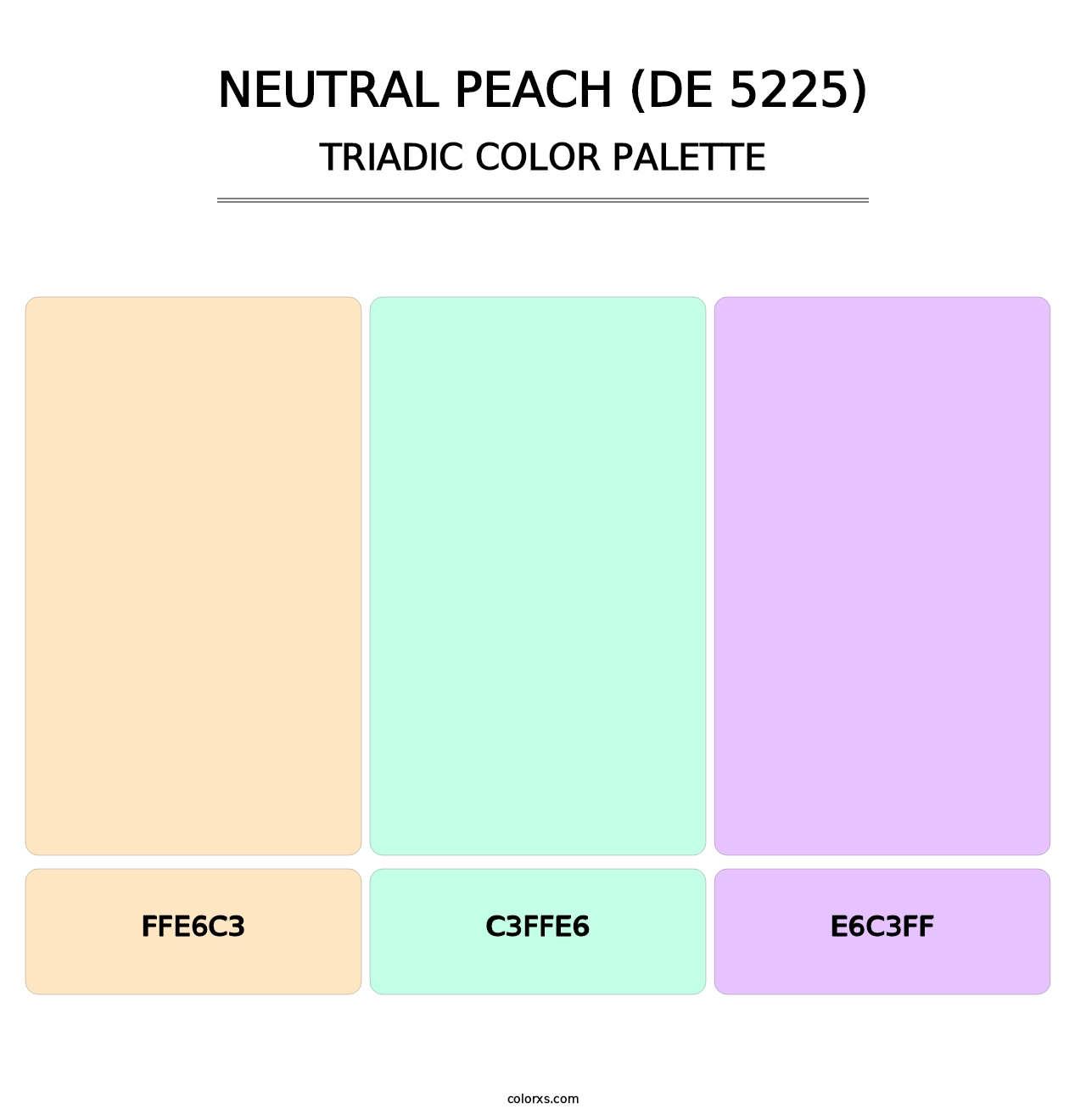 Neutral Peach (DE 5225) - Triadic Color Palette