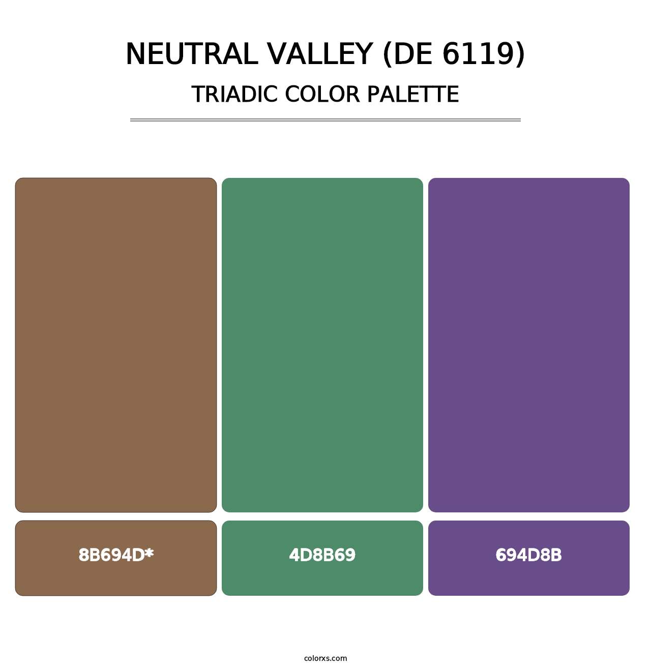 Neutral Valley (DE 6119) - Triadic Color Palette