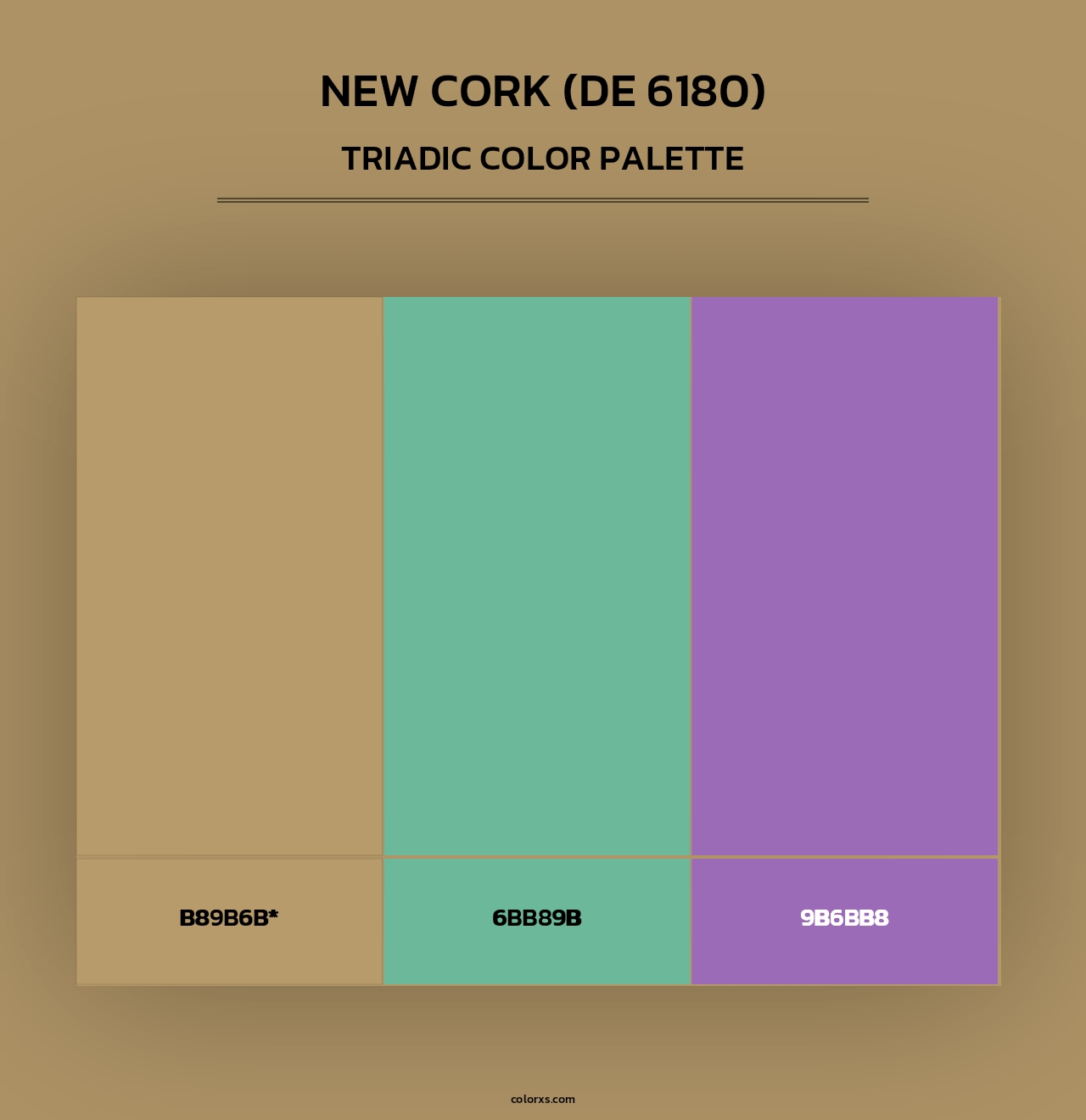 New Cork (DE 6180) - Triadic Color Palette