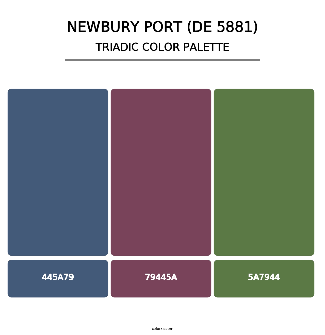 Newbury Port (DE 5881) - Triadic Color Palette