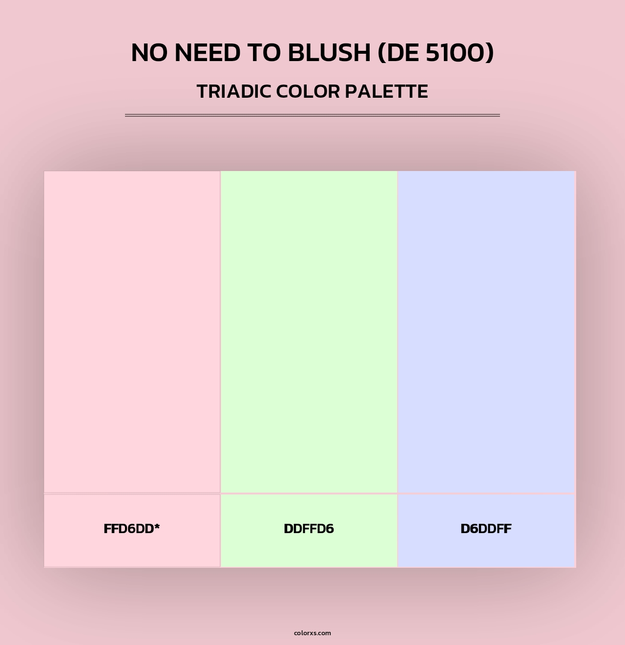 No Need to Blush (DE 5100) - Triadic Color Palette