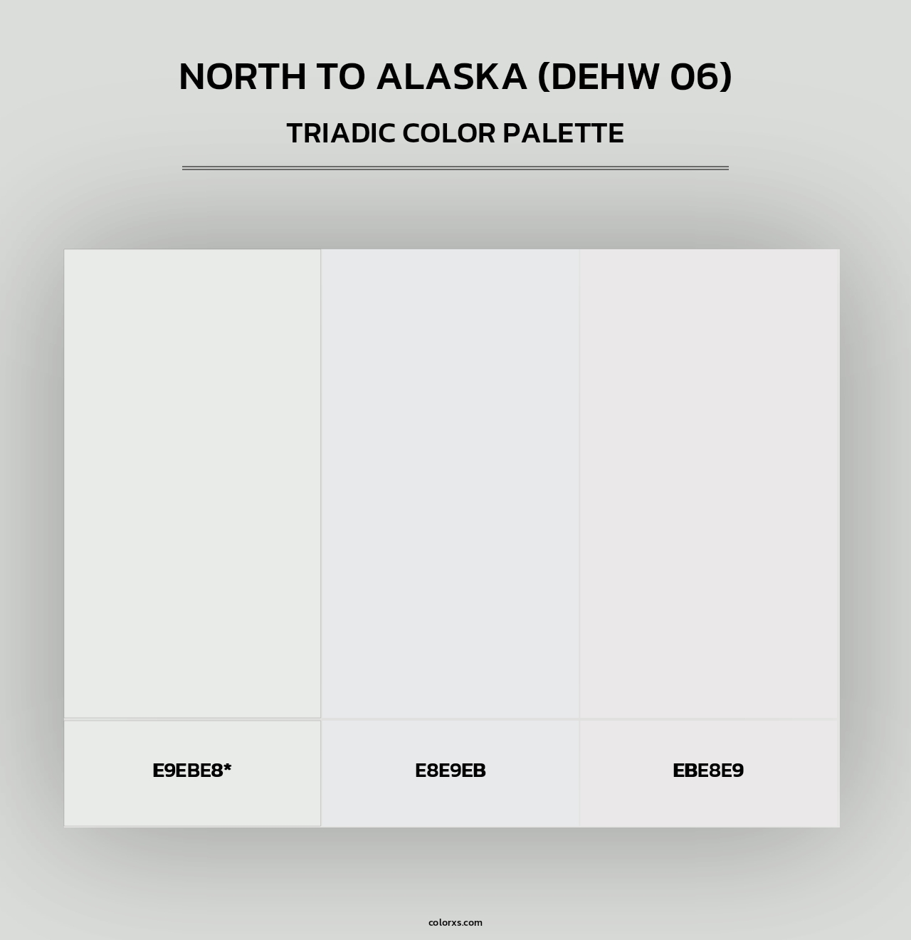 North To Alaska (DEHW 06) - Triadic Color Palette