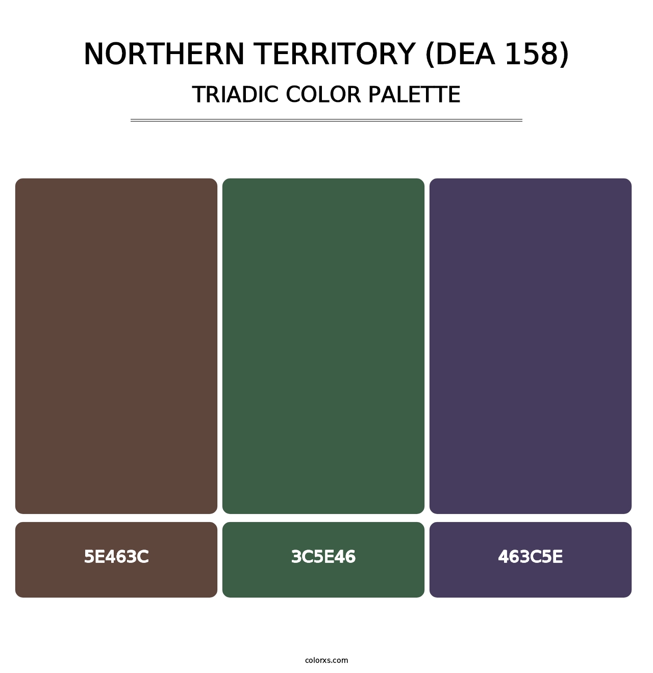 Northern Territory (DEA 158) - Triadic Color Palette