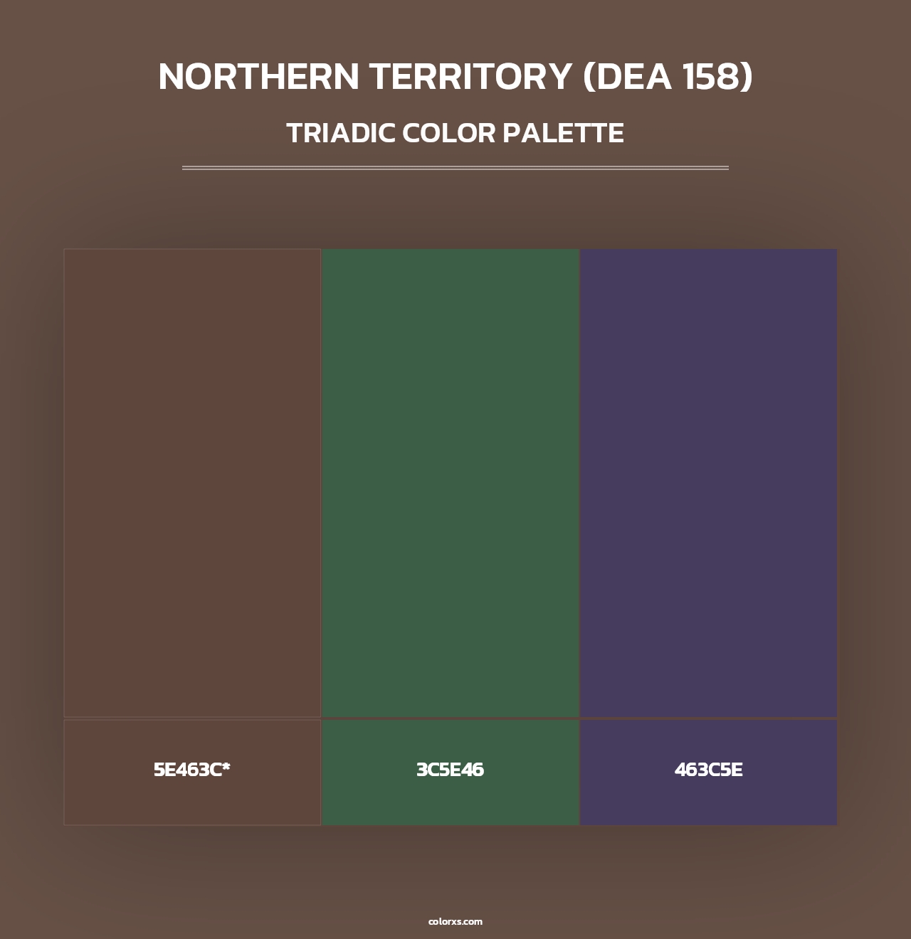 Northern Territory (DEA 158) - Triadic Color Palette