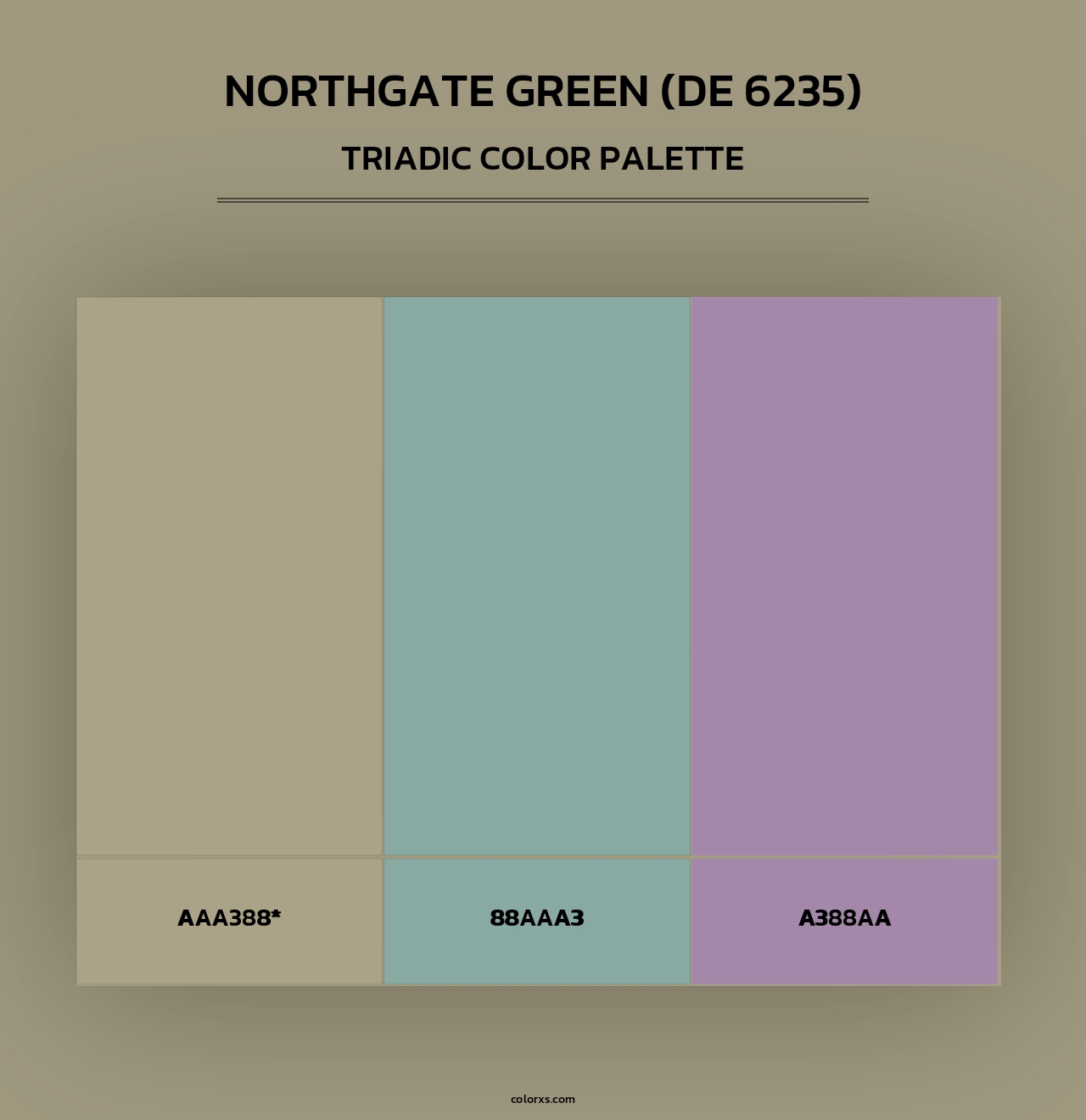 Northgate Green (DE 6235) - Triadic Color Palette