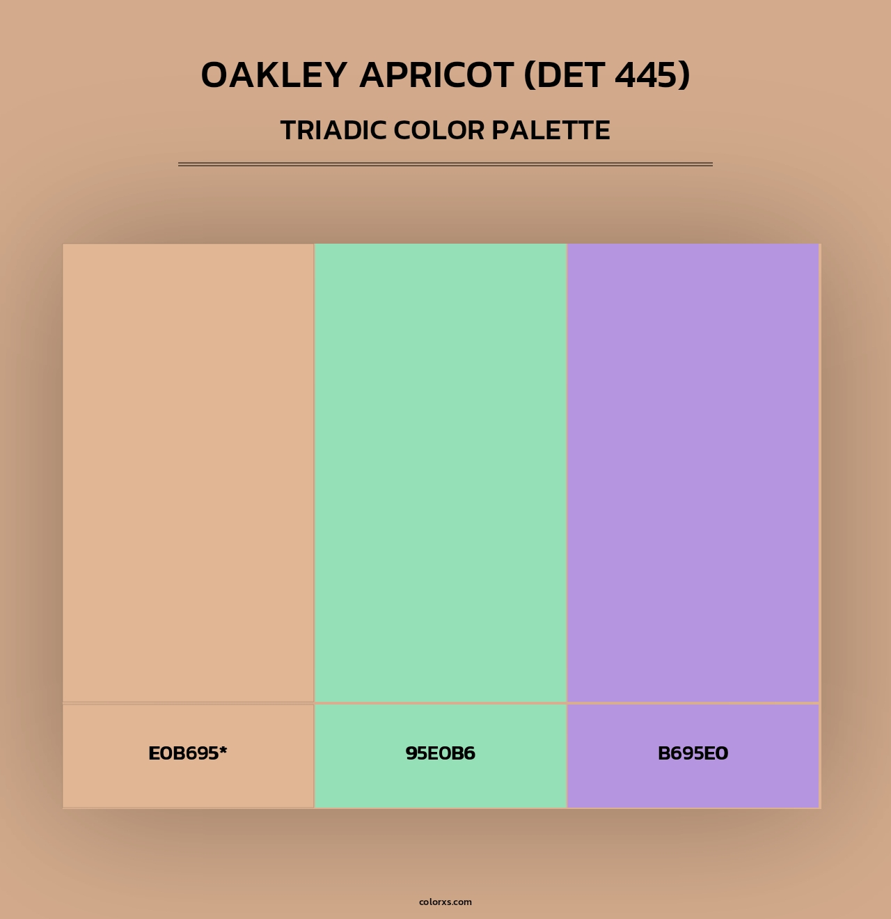 Oakley Apricot (DET 445) - Triadic Color Palette