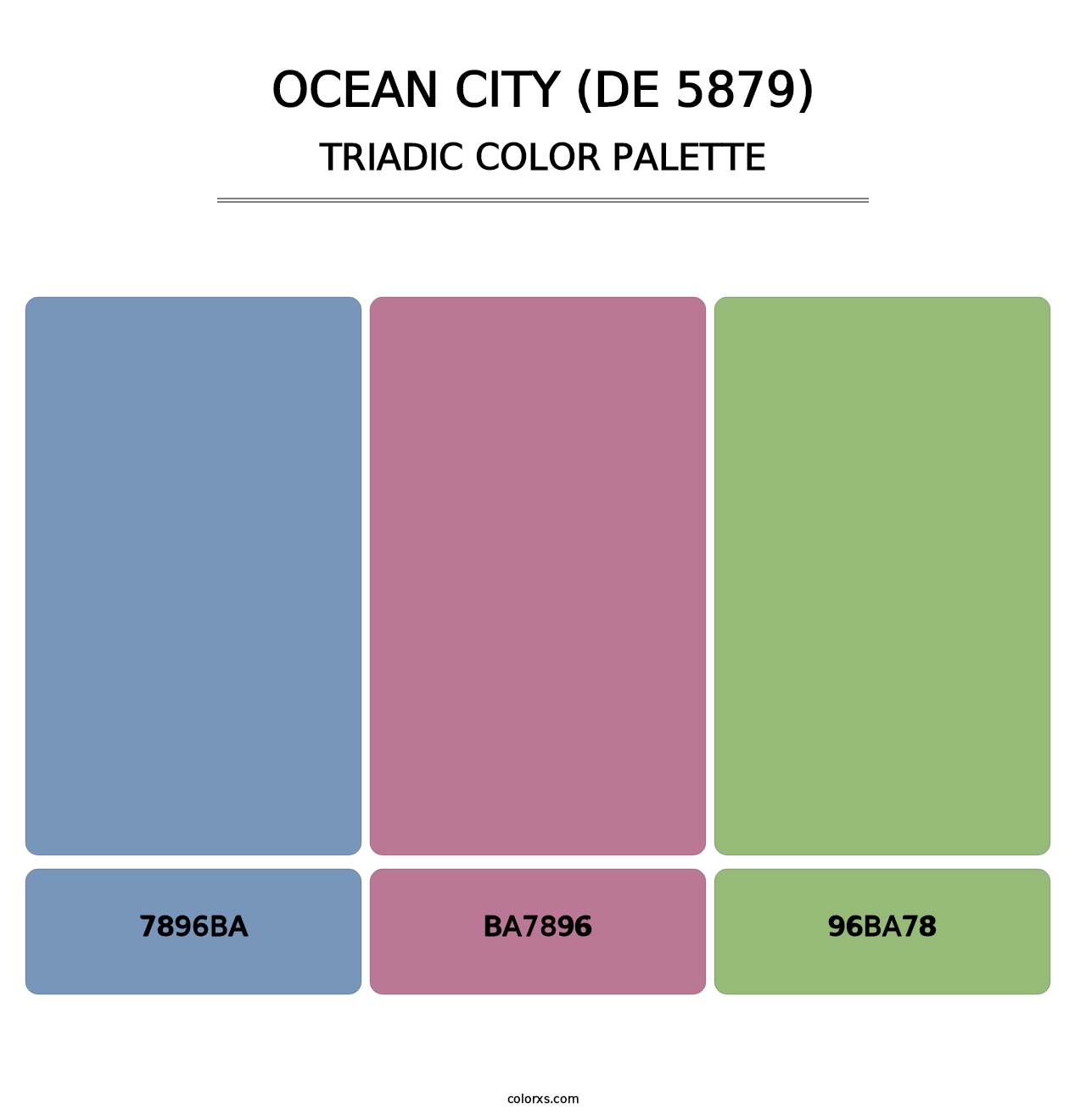 Ocean City (DE 5879) - Triadic Color Palette