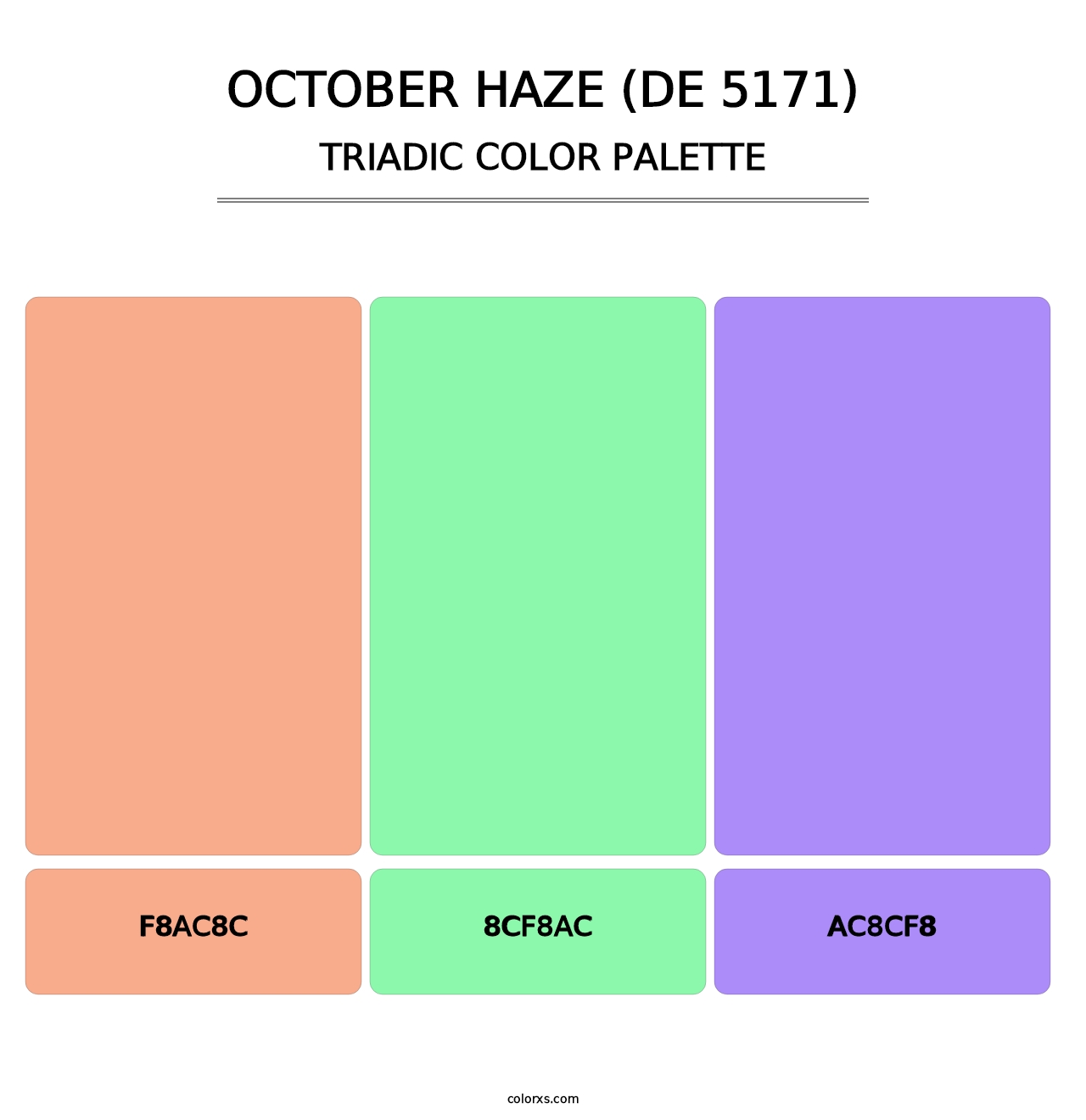 October Haze (DE 5171) - Triadic Color Palette