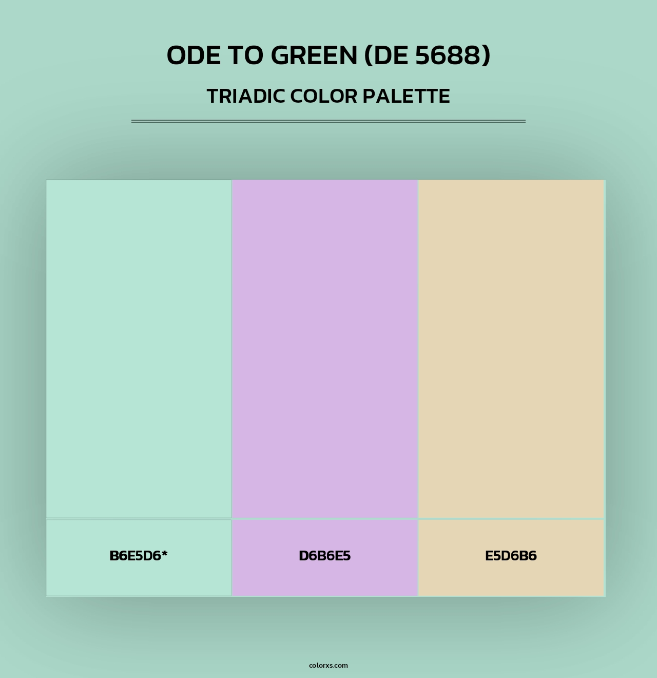 Ode to Green (DE 5688) - Triadic Color Palette