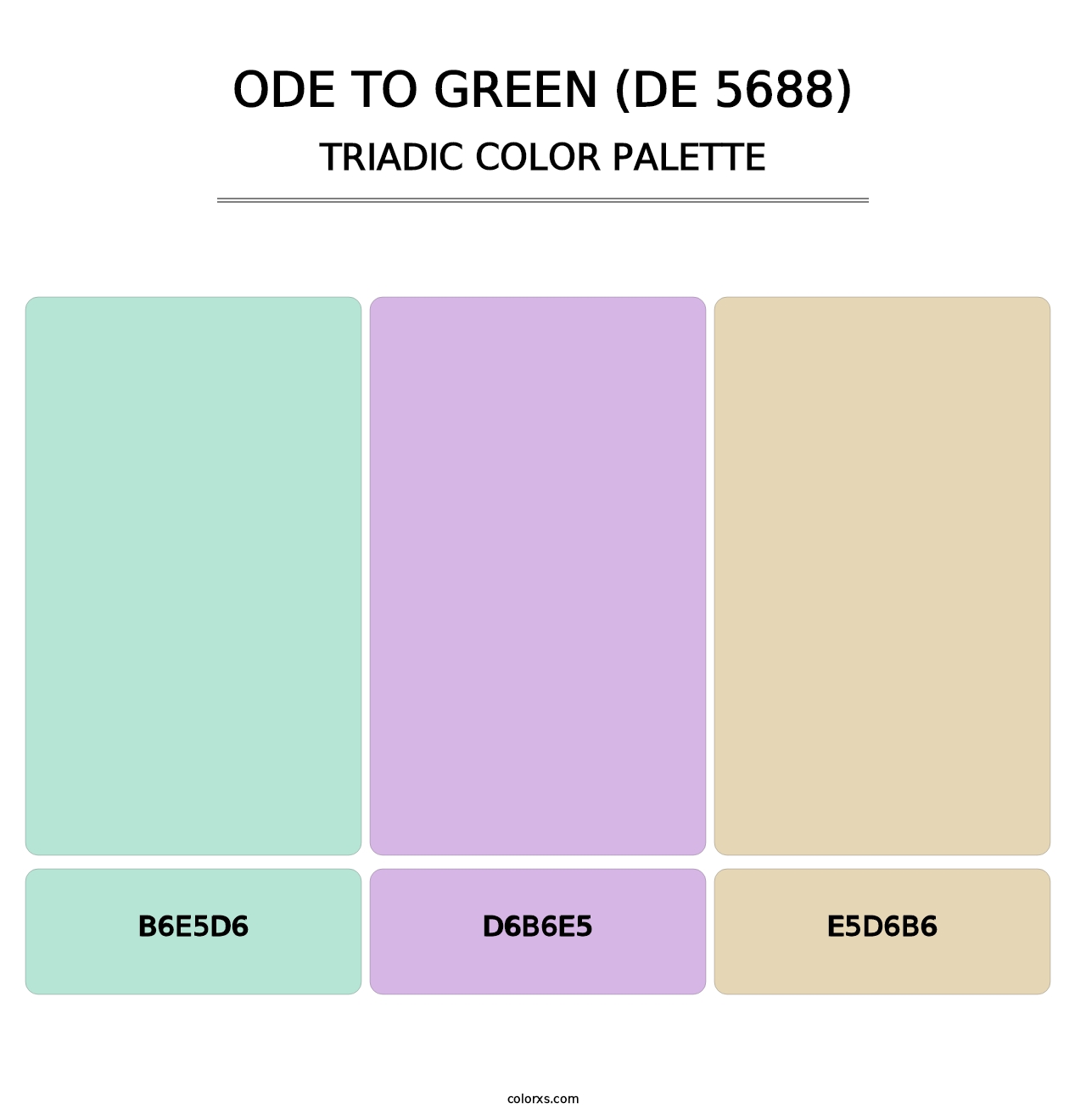 Ode to Green (DE 5688) - Triadic Color Palette