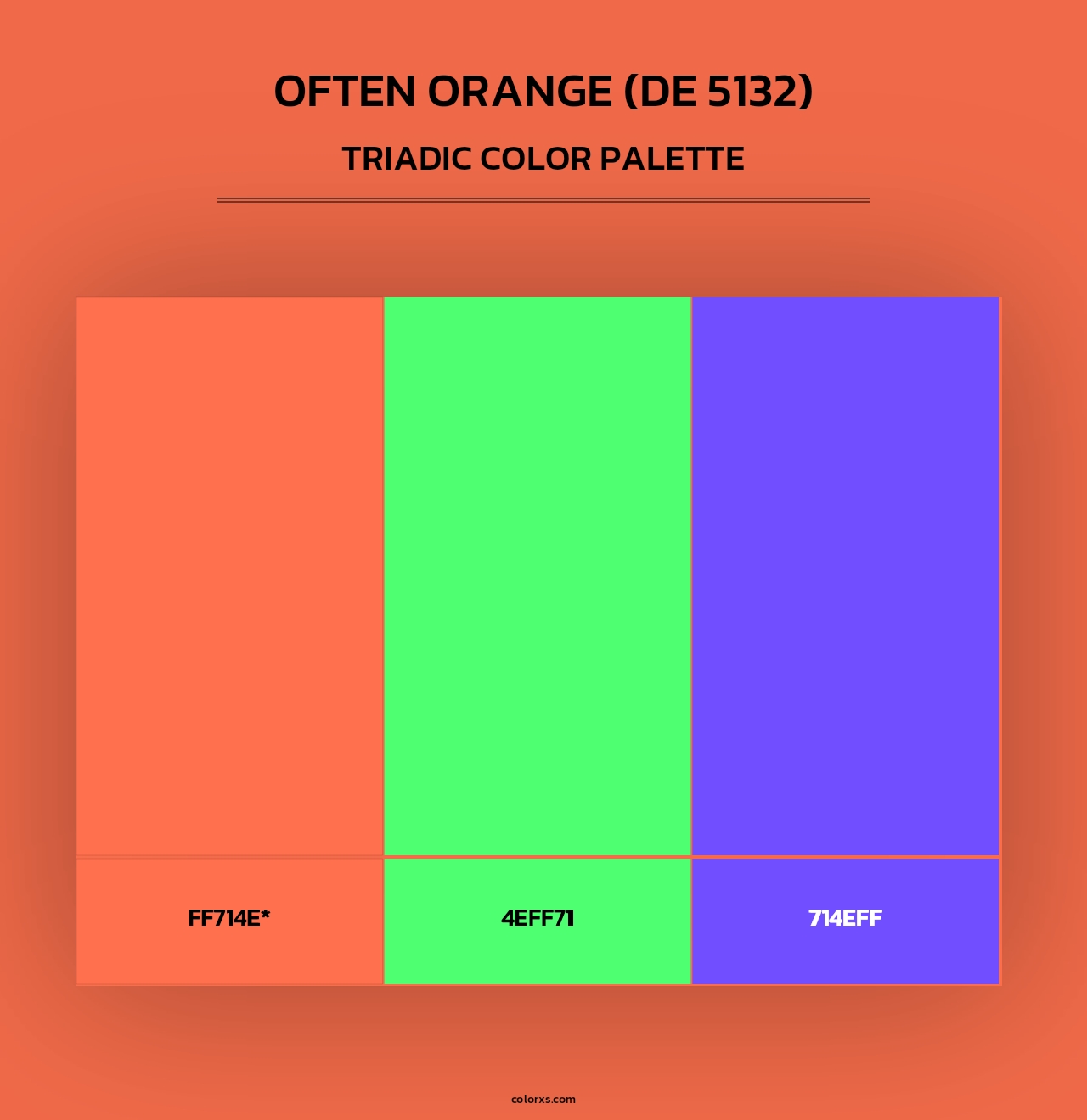 Often Orange (DE 5132) - Triadic Color Palette