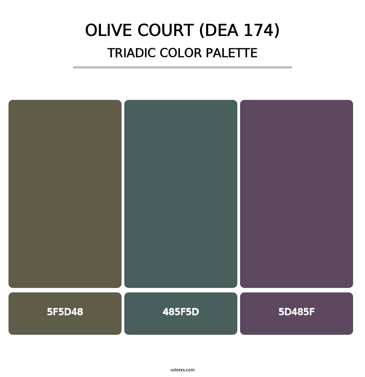 Olive Court (DEA 174) - Triadic Color Palette