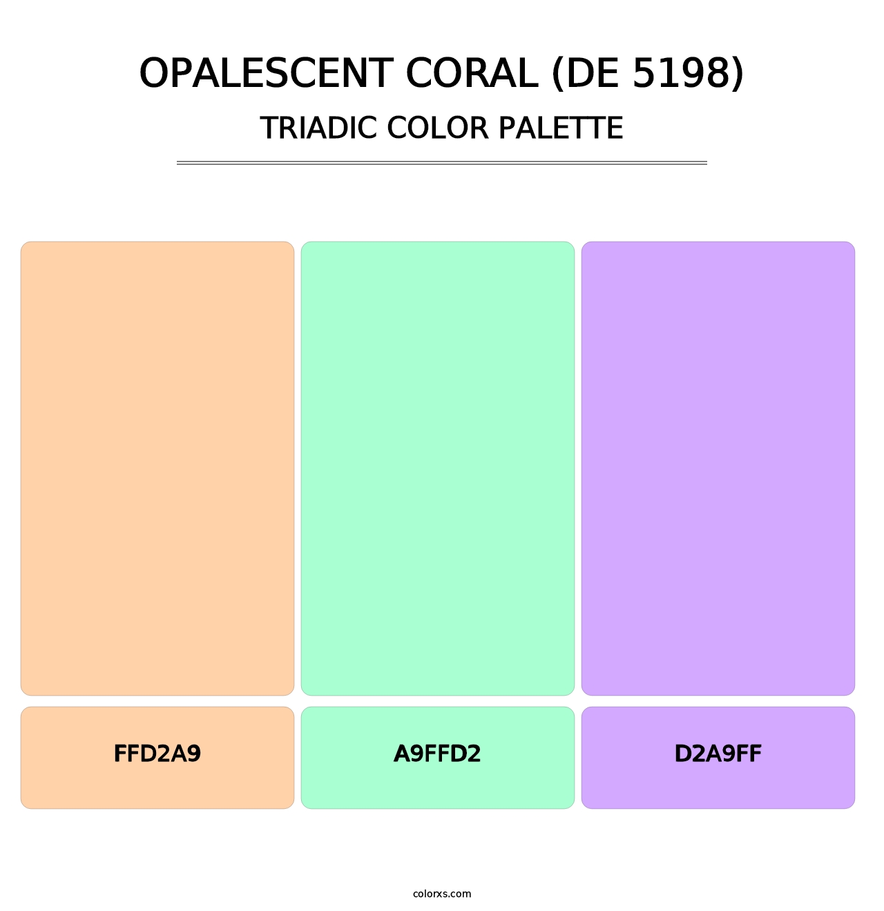 Opalescent Coral (DE 5198) - Triadic Color Palette