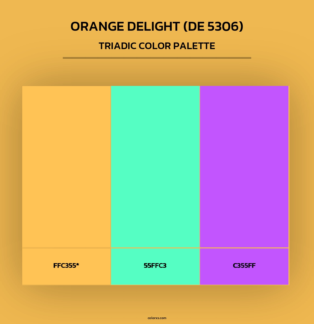 Orange Delight (DE 5306) - Triadic Color Palette
