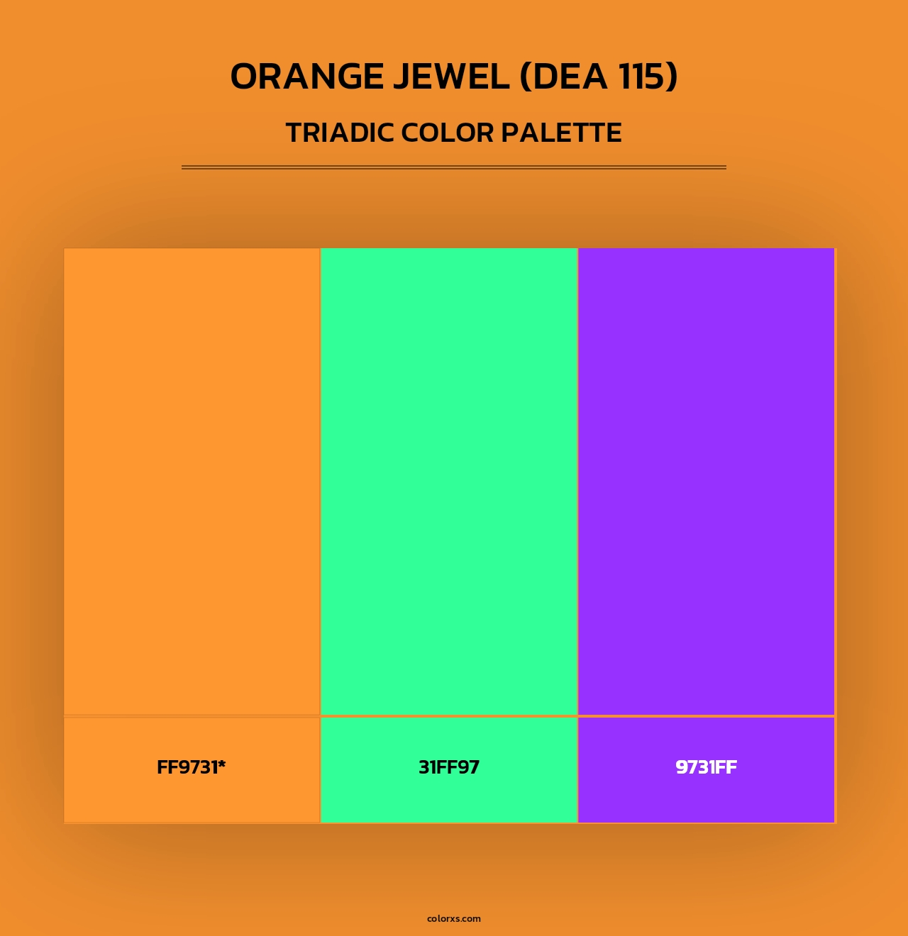 Orange Jewel (DEA 115) - Triadic Color Palette