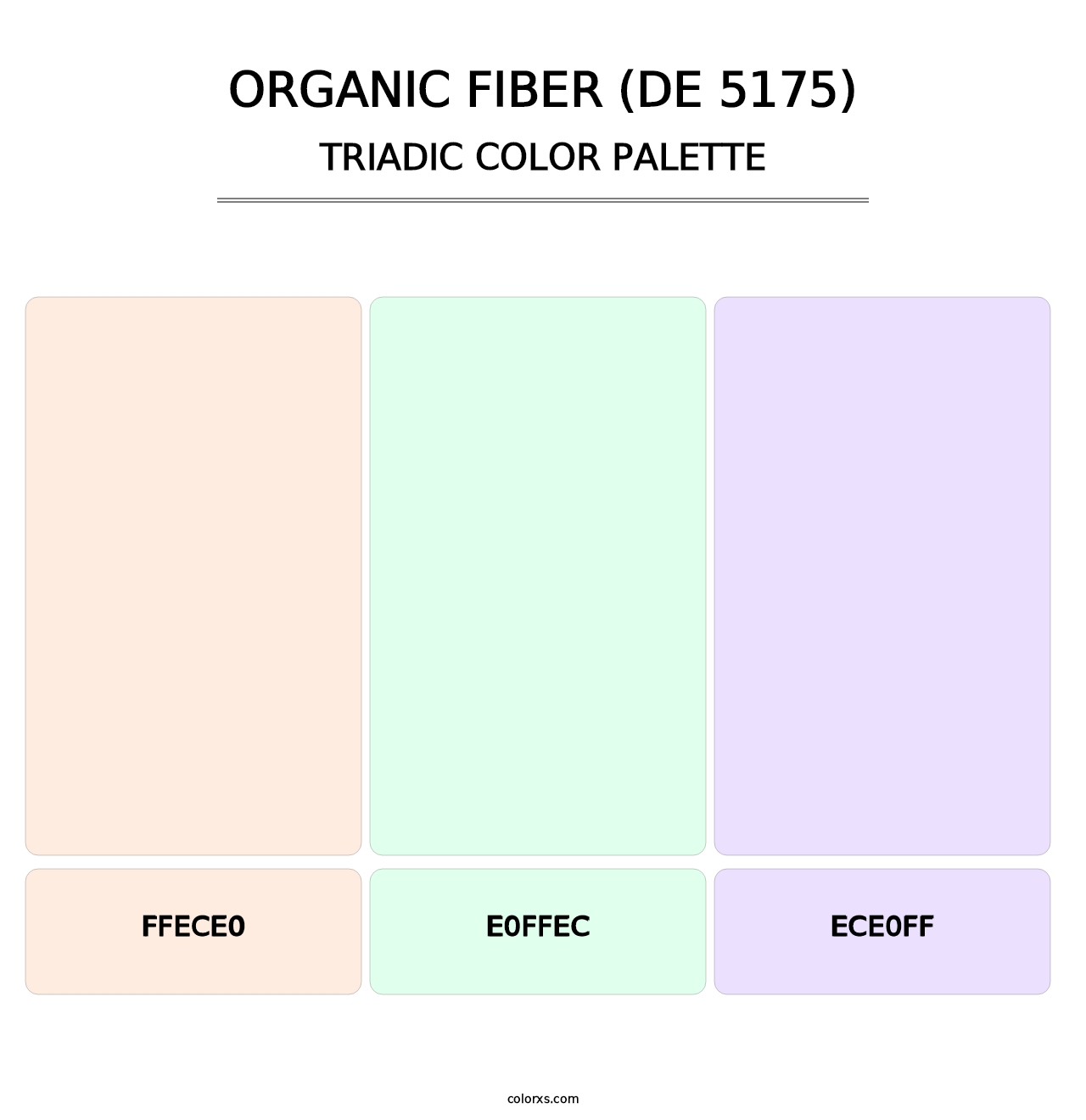 Organic Fiber (DE 5175) - Triadic Color Palette
