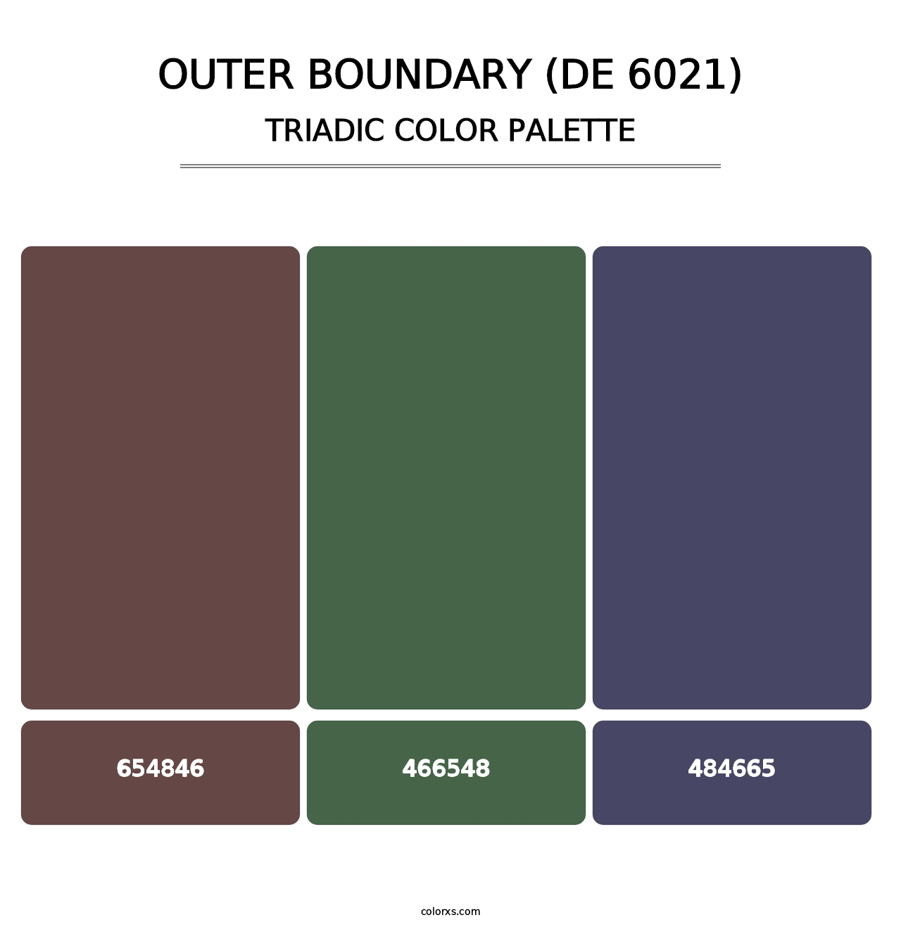 Outer Boundary (DE 6021) - Triadic Color Palette