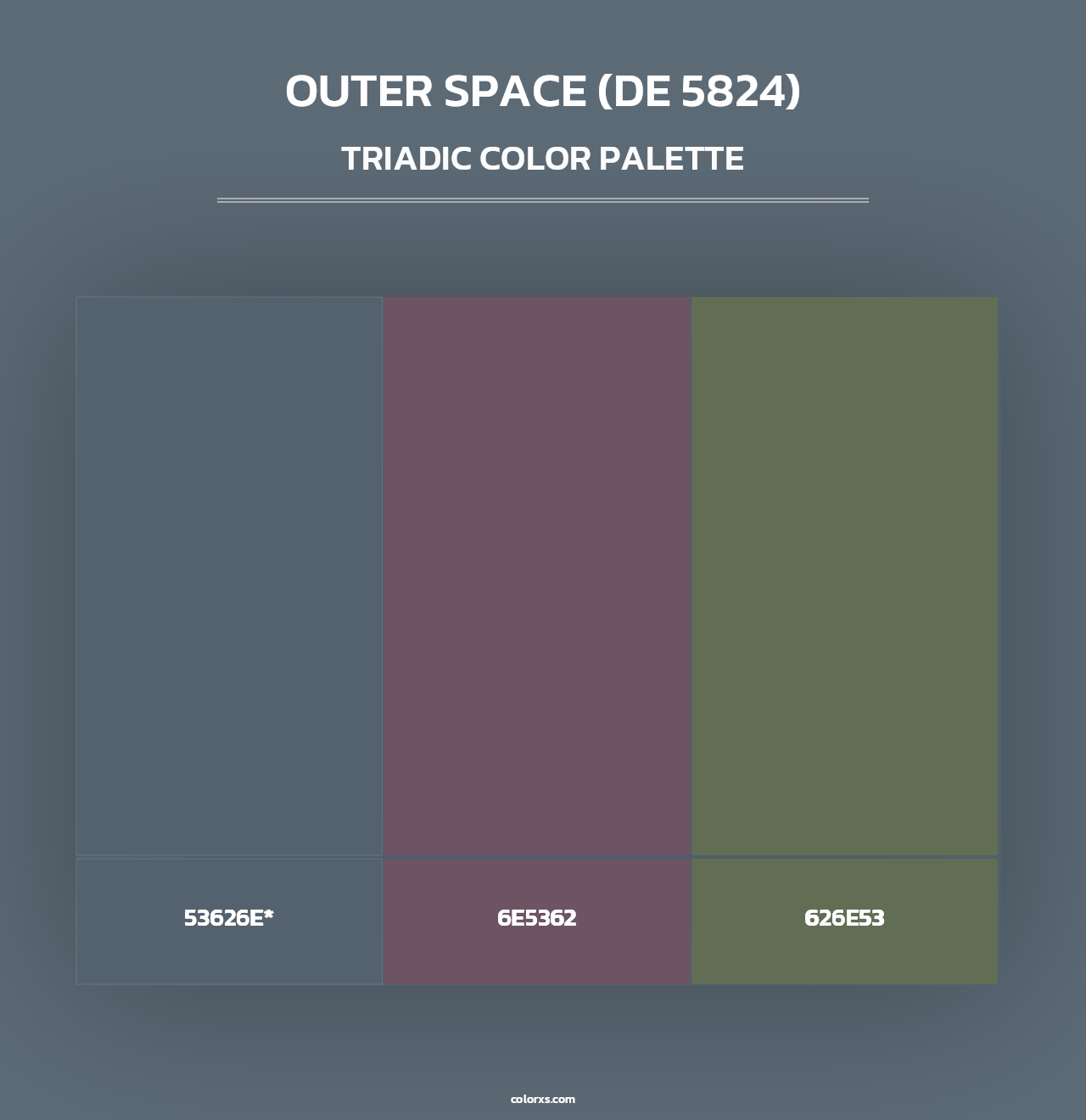 Outer Space (DE 5824) - Triadic Color Palette