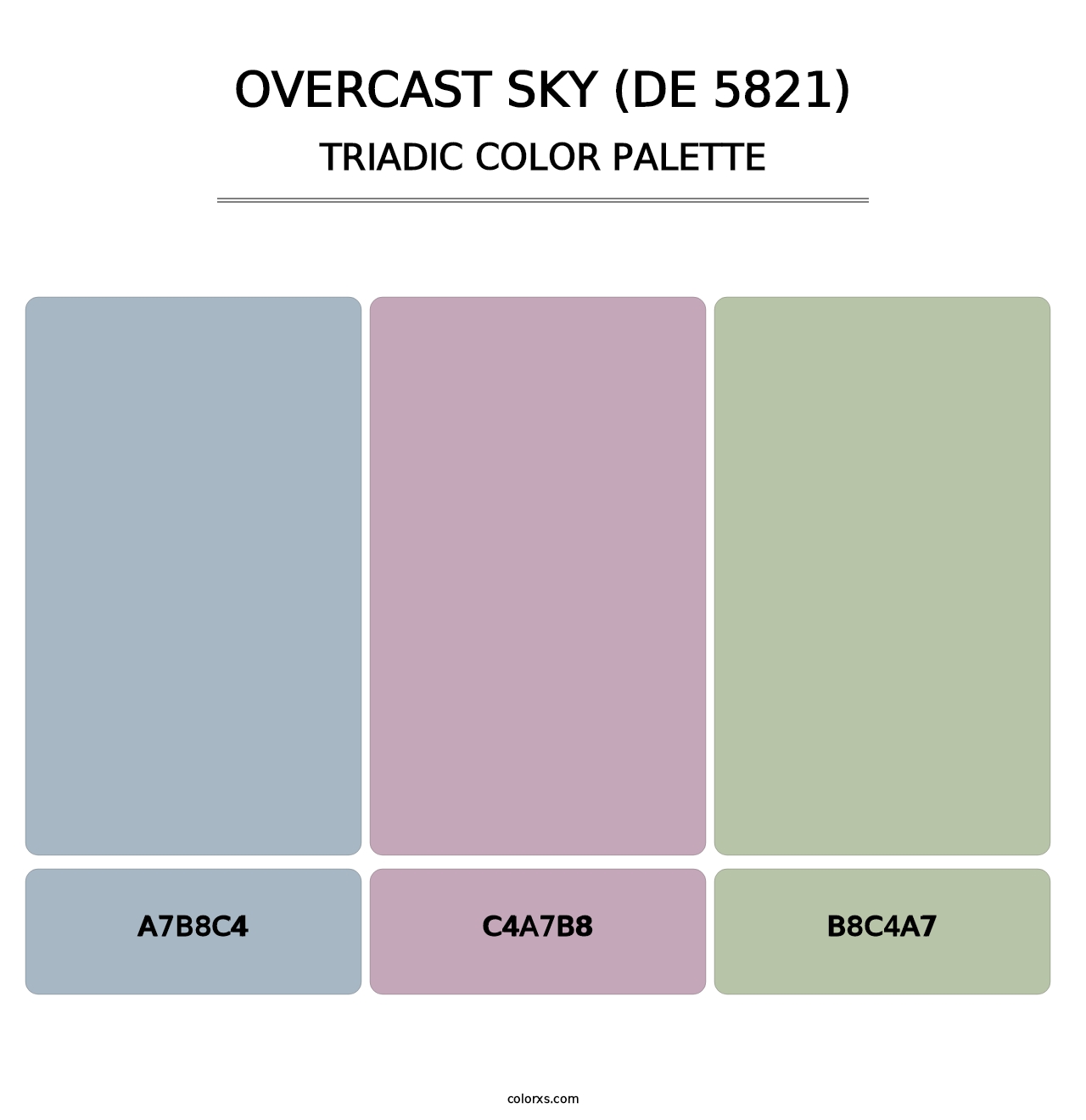 Overcast Sky (DE 5821) - Triadic Color Palette