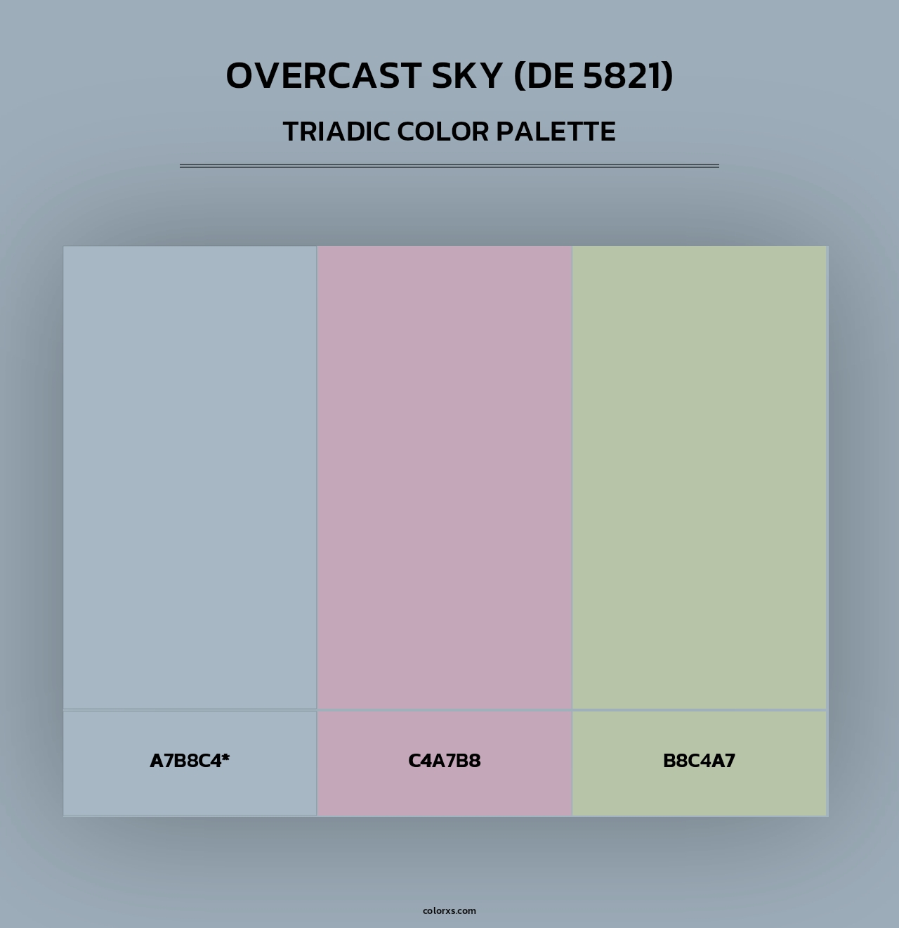 Overcast Sky (DE 5821) - Triadic Color Palette
