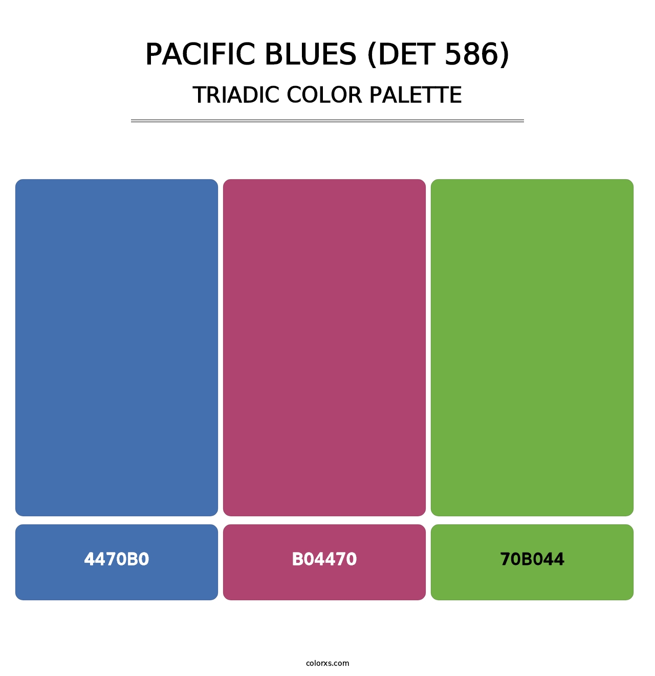 Pacific Blues (DET 586) - Triadic Color Palette