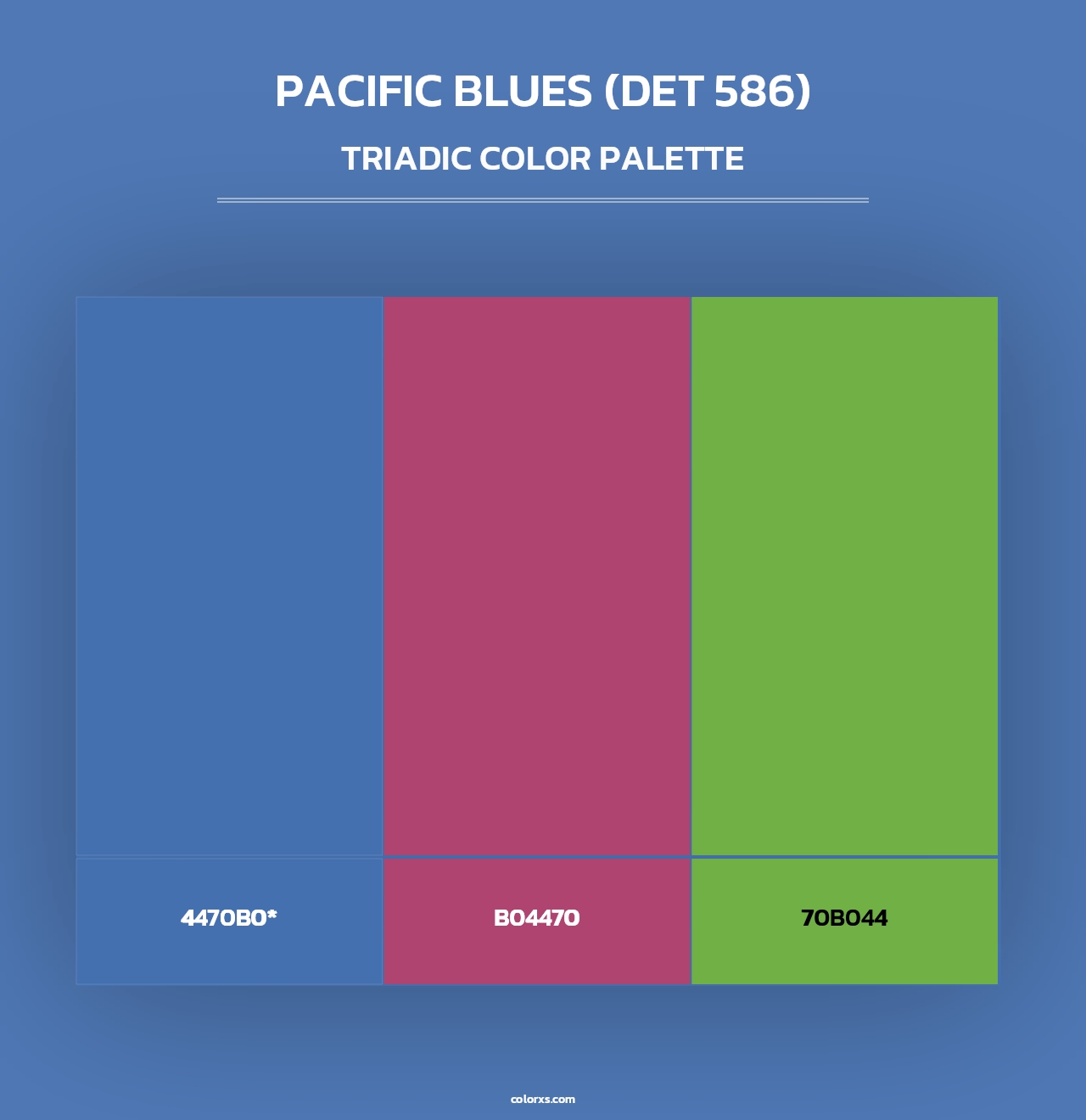 Pacific Blues (DET 586) - Triadic Color Palette