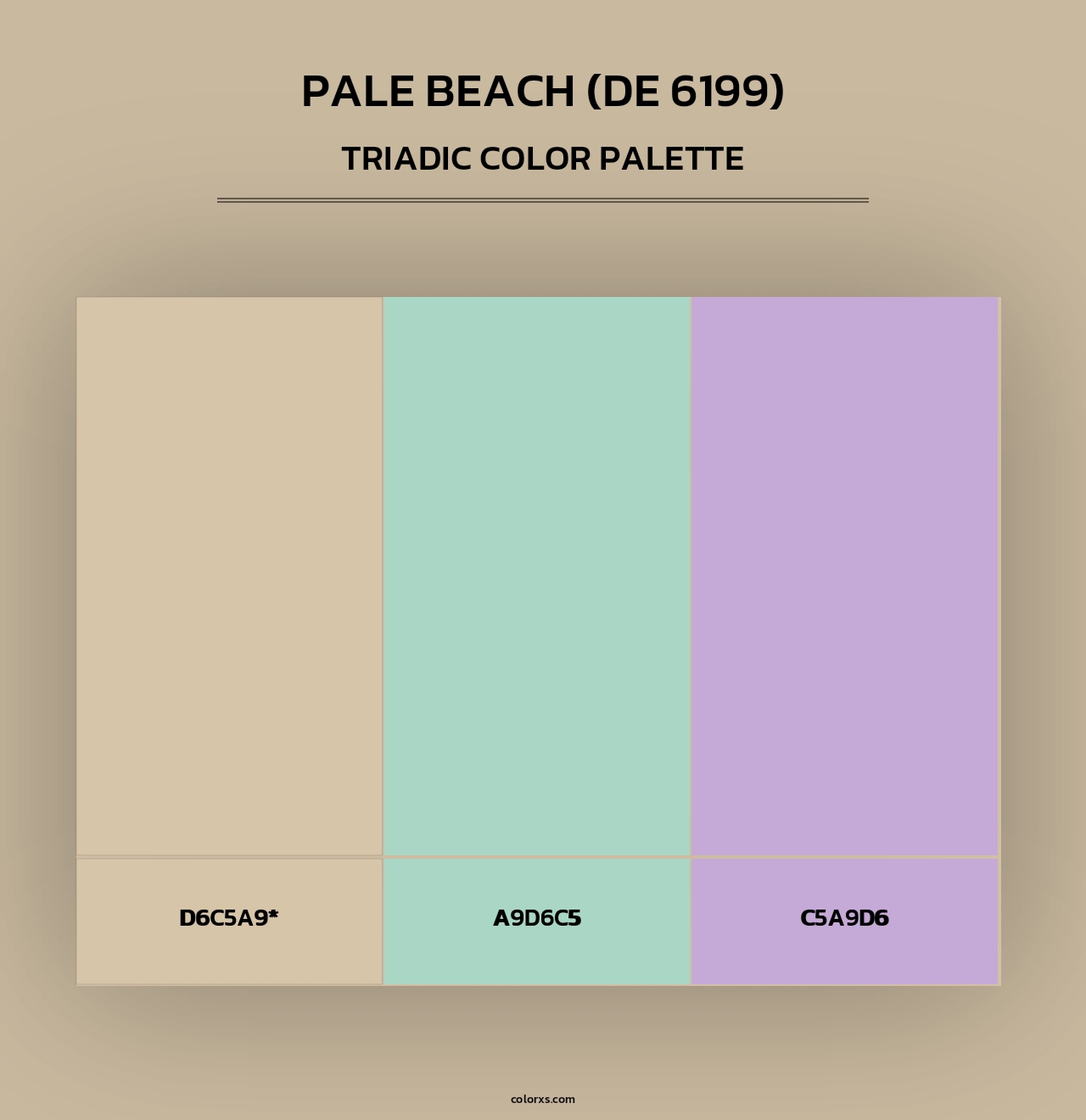 Pale Beach (DE 6199) - Triadic Color Palette