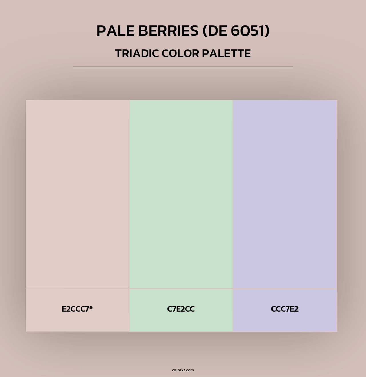 Pale Berries (DE 6051) - Triadic Color Palette