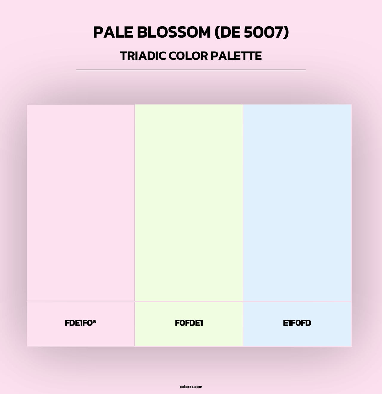Pale Blossom (DE 5007) - Triadic Color Palette