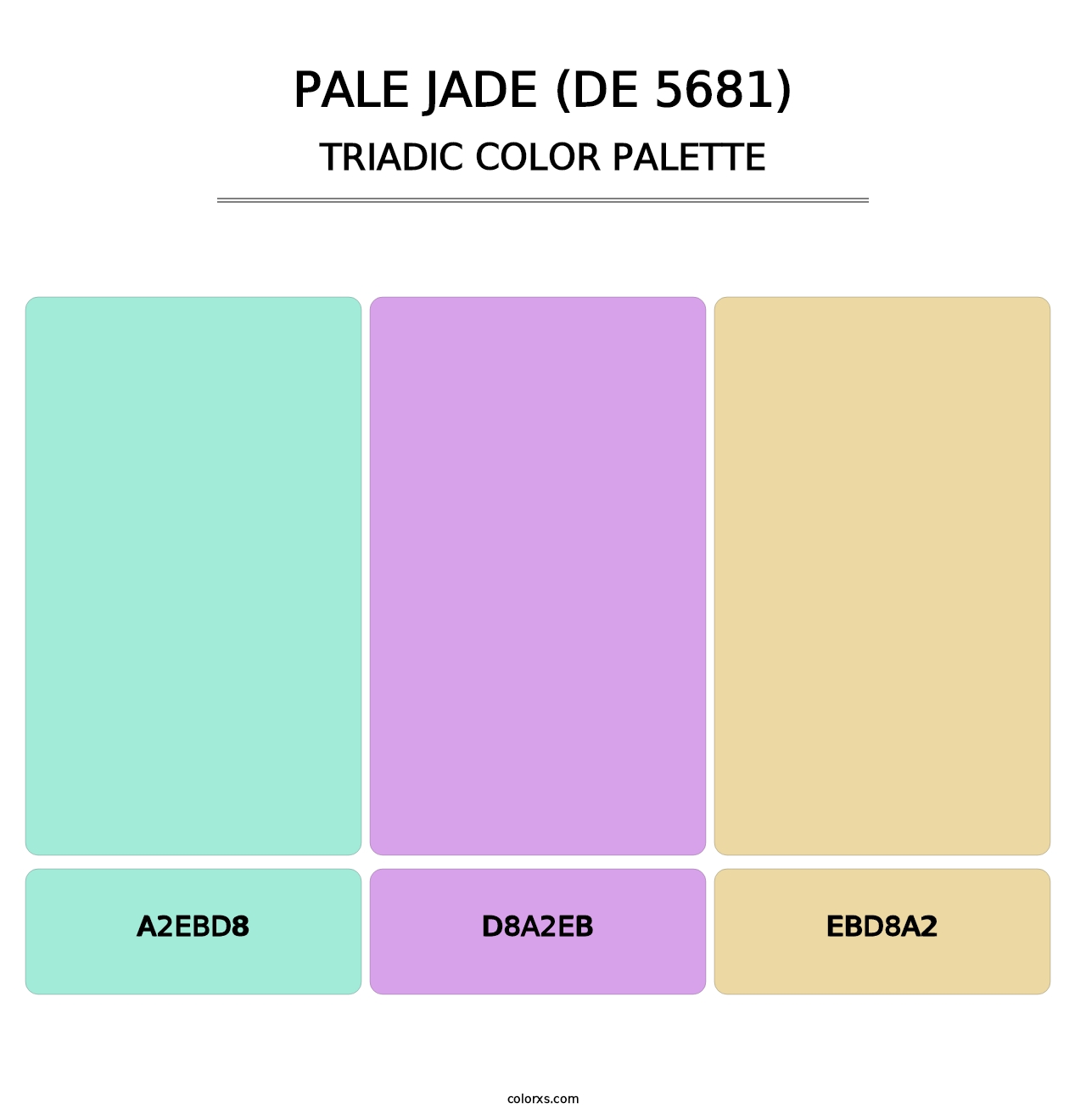 Pale Jade (DE 5681) - Triadic Color Palette
