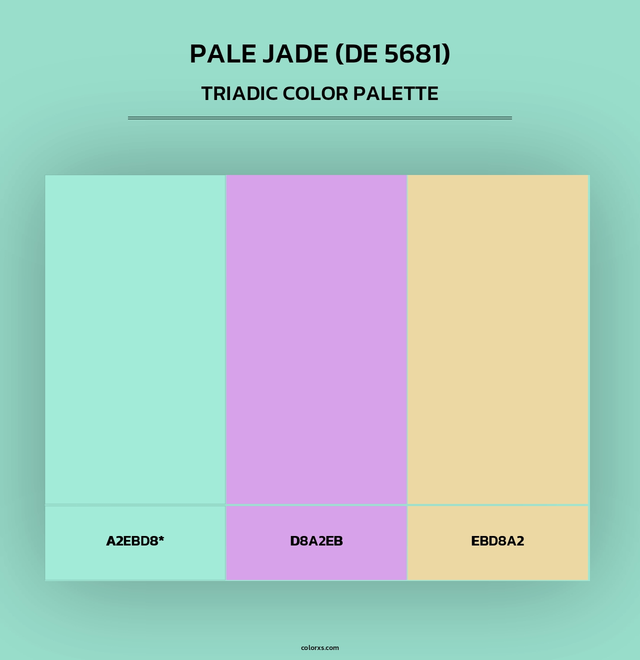 Pale Jade (DE 5681) - Triadic Color Palette