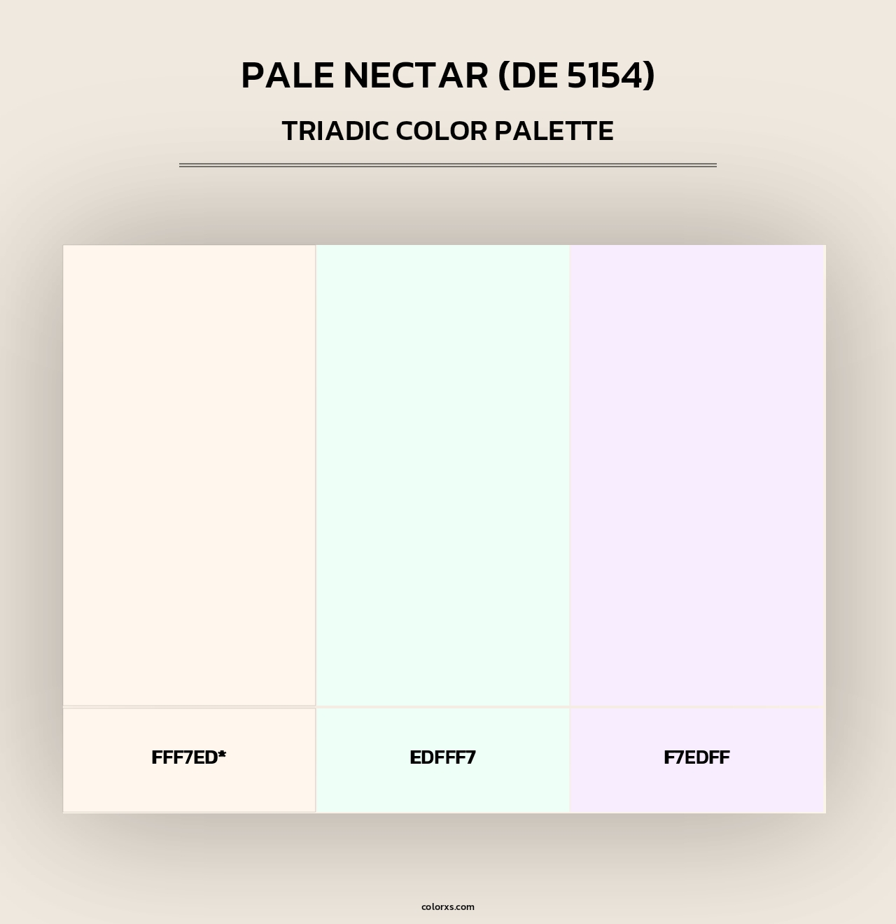 Pale Nectar (DE 5154) - Triadic Color Palette