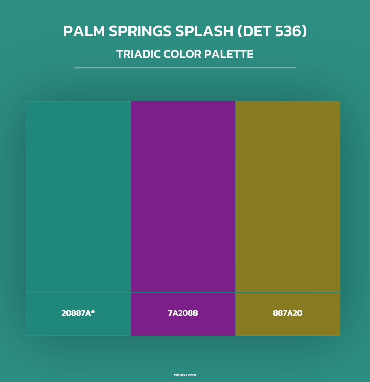 Palm Springs Splash (DET 536) - Triadic Color Palette