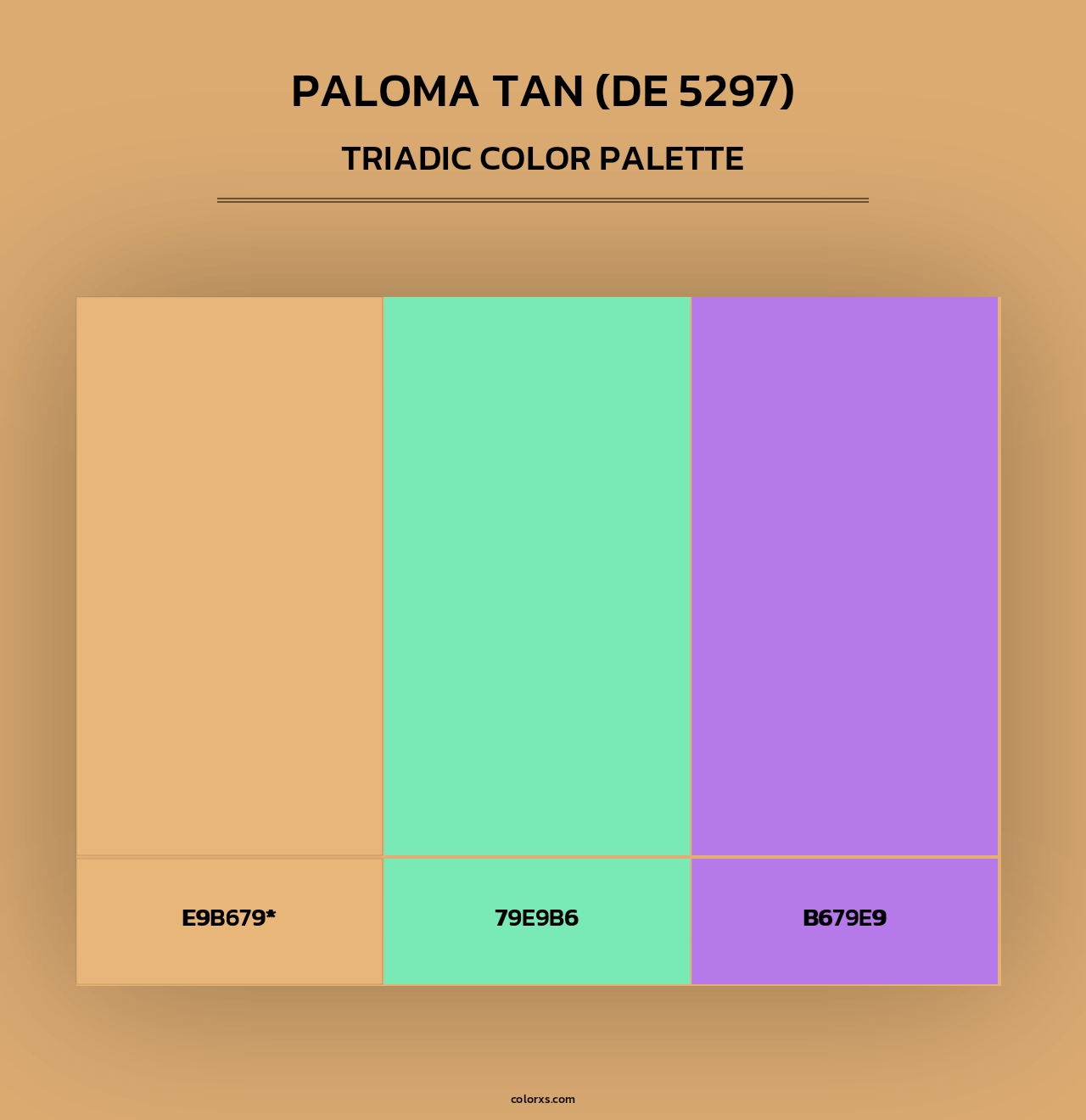 Paloma Tan (DE 5297) - Triadic Color Palette