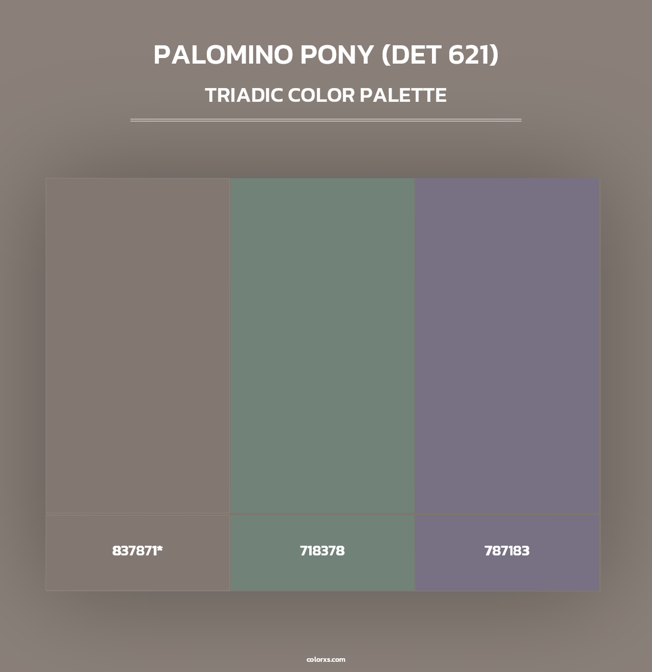 Palomino Pony (DET 621) - Triadic Color Palette
