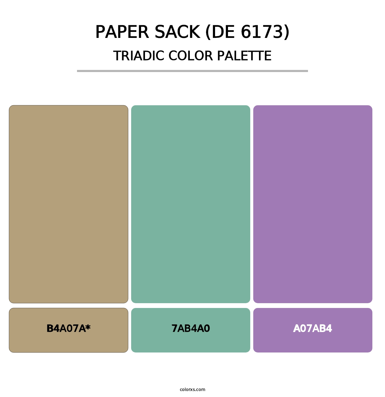 Paper Sack (DE 6173) - Triadic Color Palette