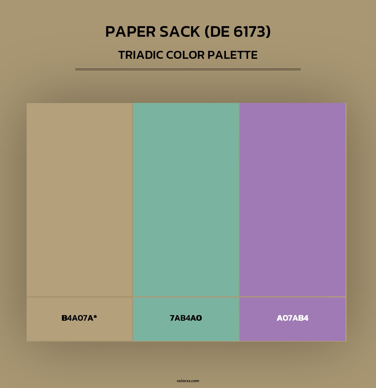 Paper Sack (DE 6173) - Triadic Color Palette