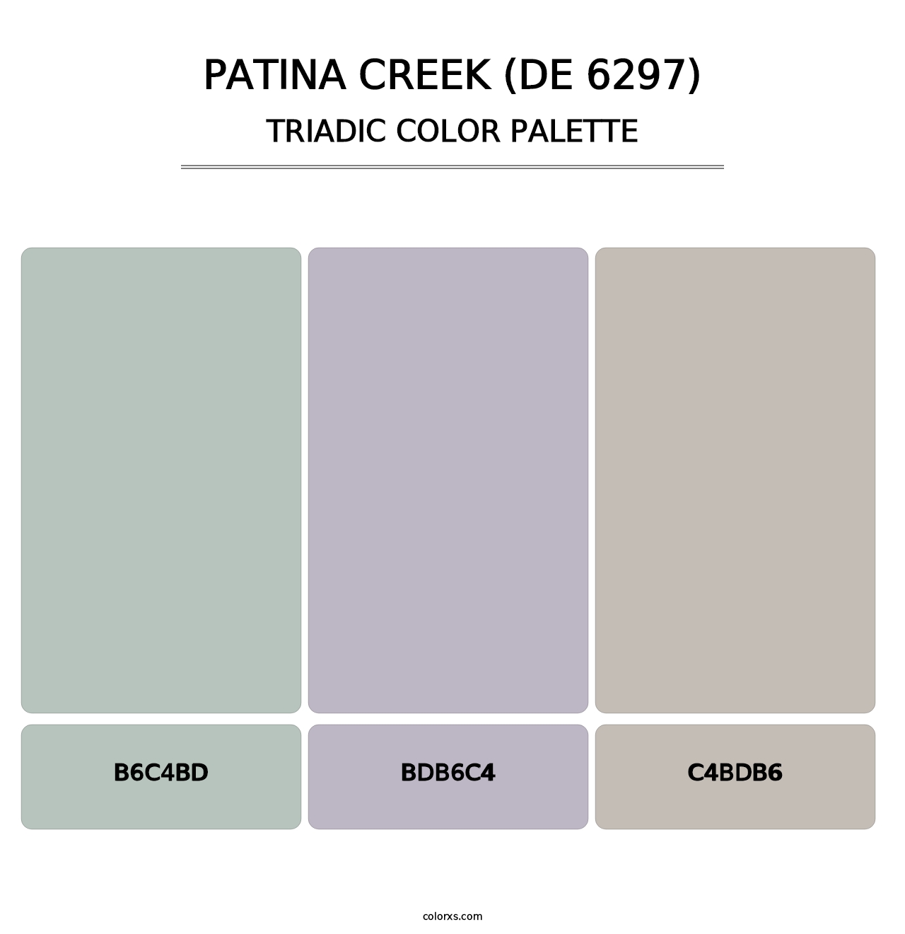 Patina Creek (DE 6297) - Triadic Color Palette