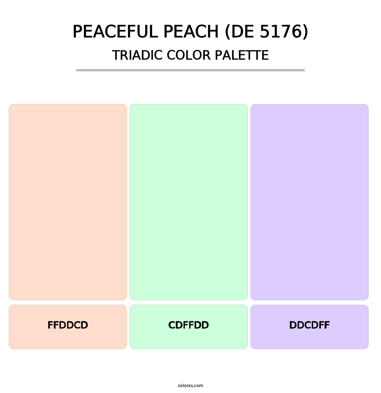 Peaceful Peach (DE 5176) - Triadic Color Palette
