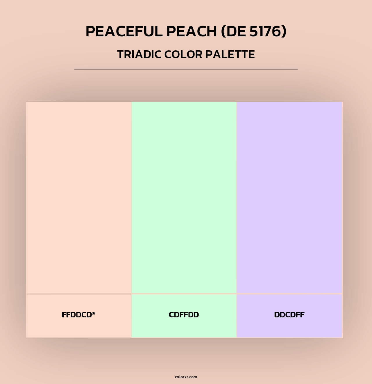 Peaceful Peach (DE 5176) - Triadic Color Palette