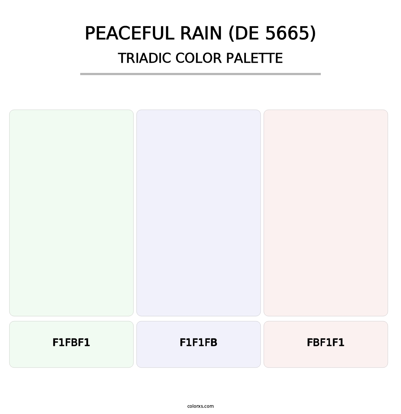 Peaceful Rain (DE 5665) - Triadic Color Palette