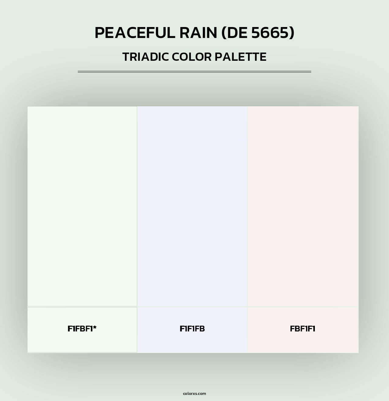 Peaceful Rain (DE 5665) - Triadic Color Palette