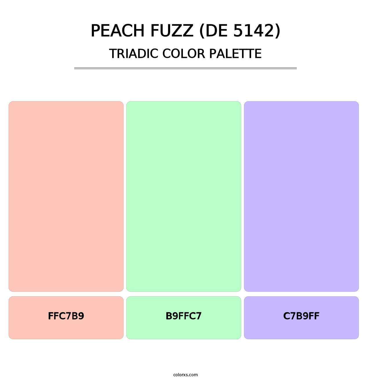 Peach Fuzz (DE 5142) - Triadic Color Palette