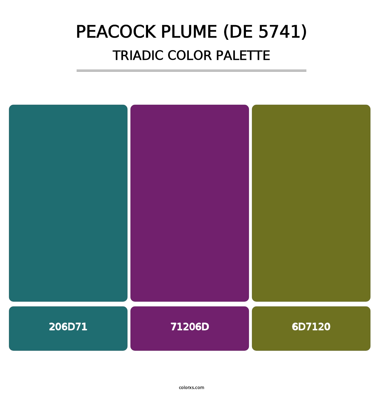 Peacock Plume (DE 5741) - Triadic Color Palette