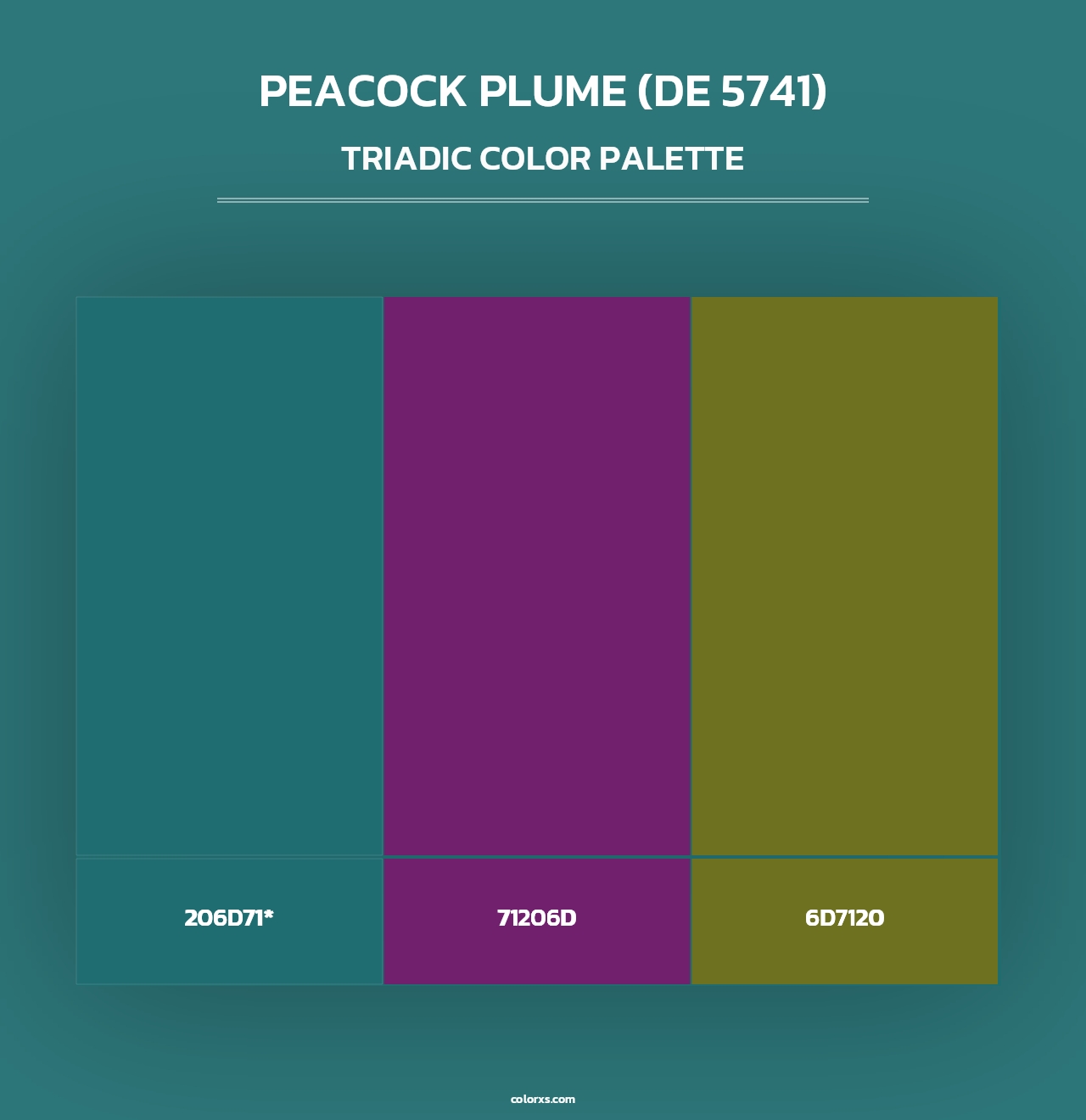 Peacock Plume (DE 5741) - Triadic Color Palette