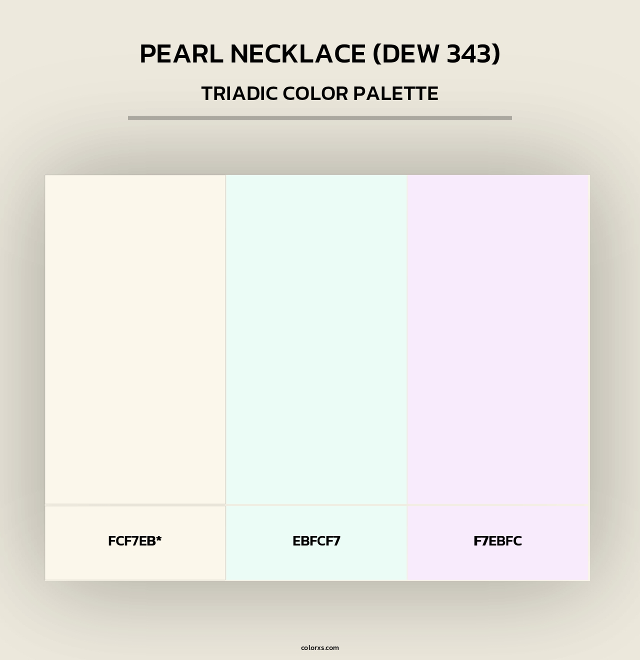 Pearl Necklace (DEW 343) - Triadic Color Palette