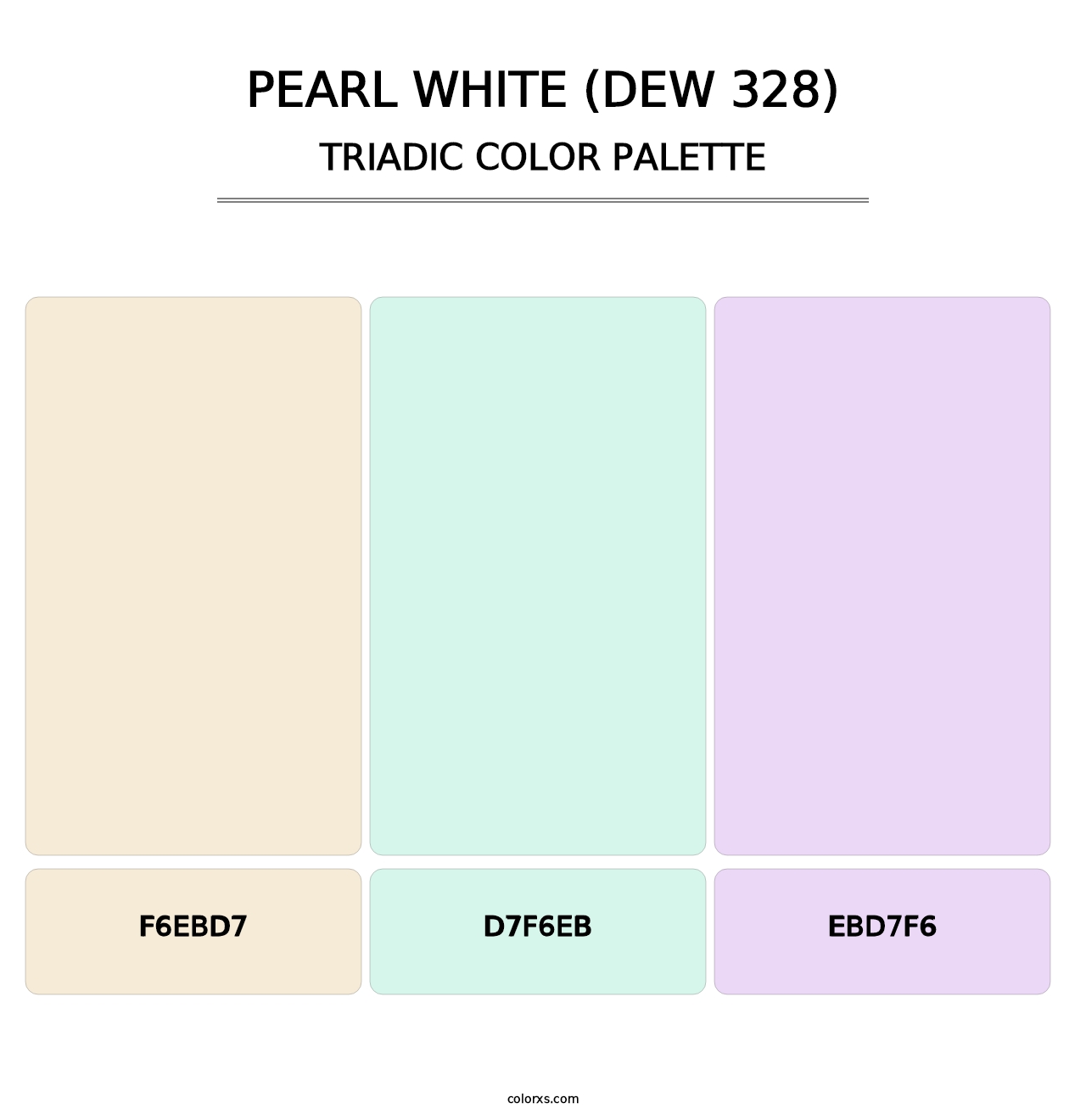 Pearl White (DEW 328) - Triadic Color Palette