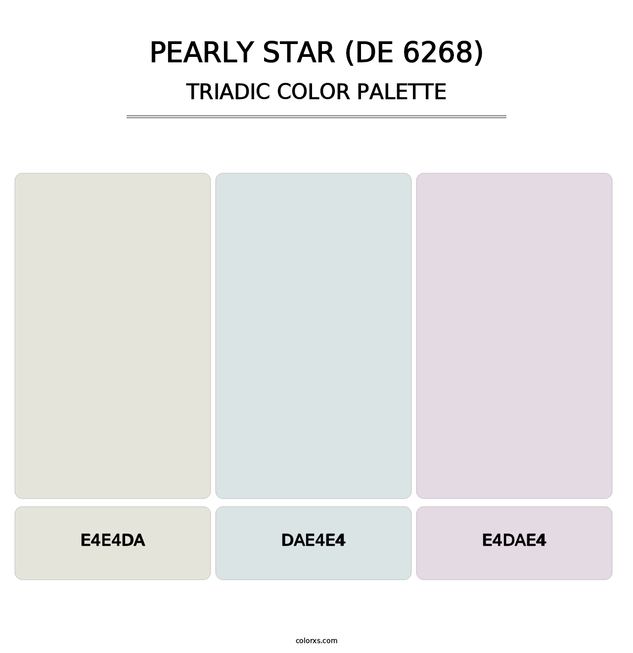 Pearly Star (DE 6268) - Triadic Color Palette