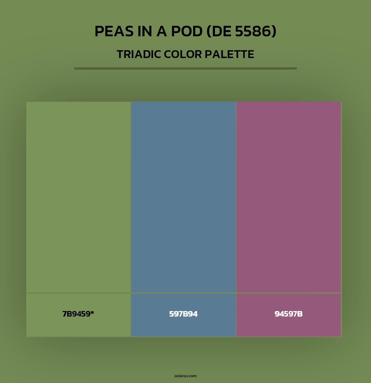 Peas in a Pod (DE 5586) - Triadic Color Palette