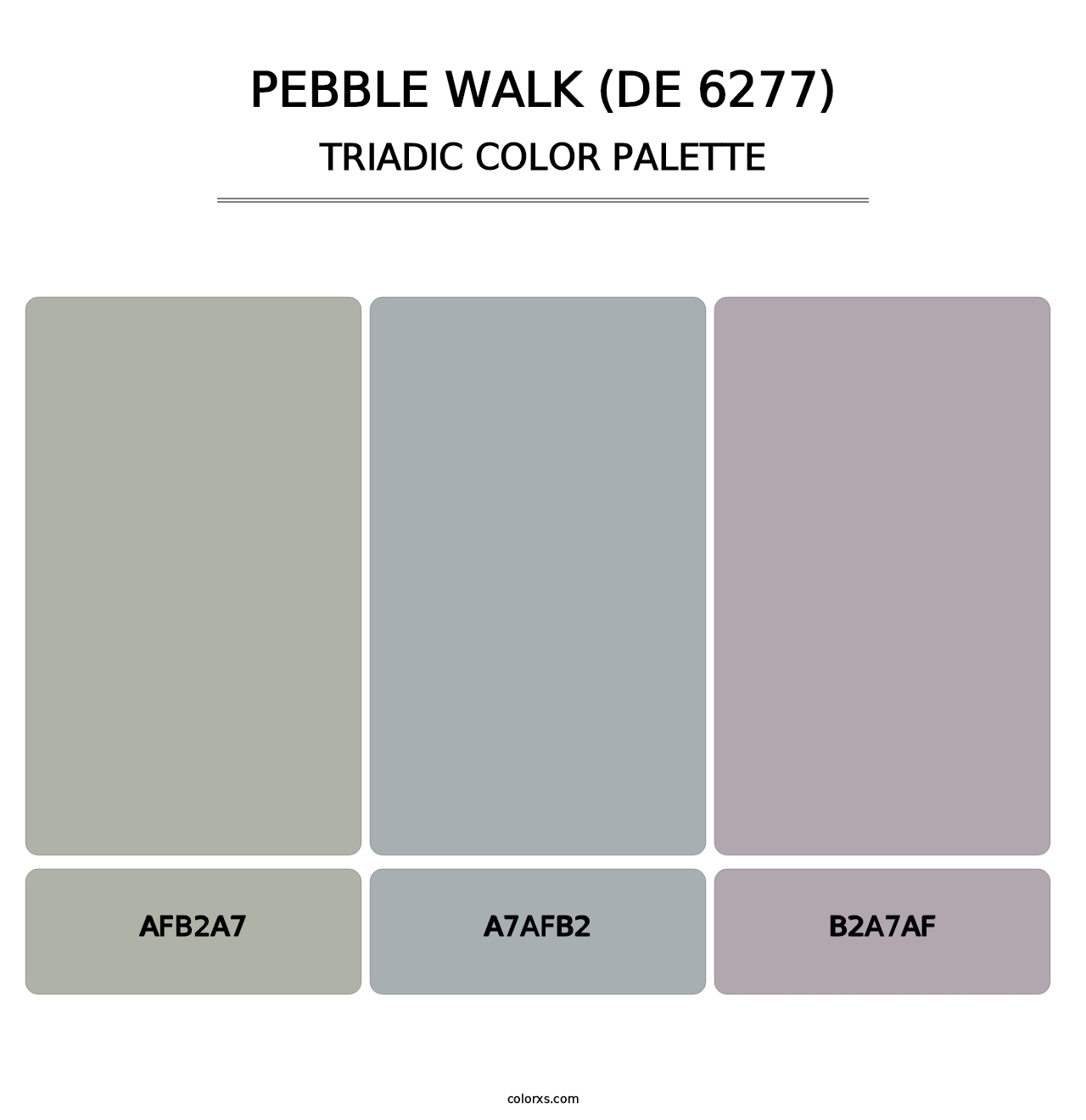 Pebble Walk (DE 6277) - Triadic Color Palette